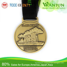 Hot sale epoxy trophy and medal with V neck ribbon